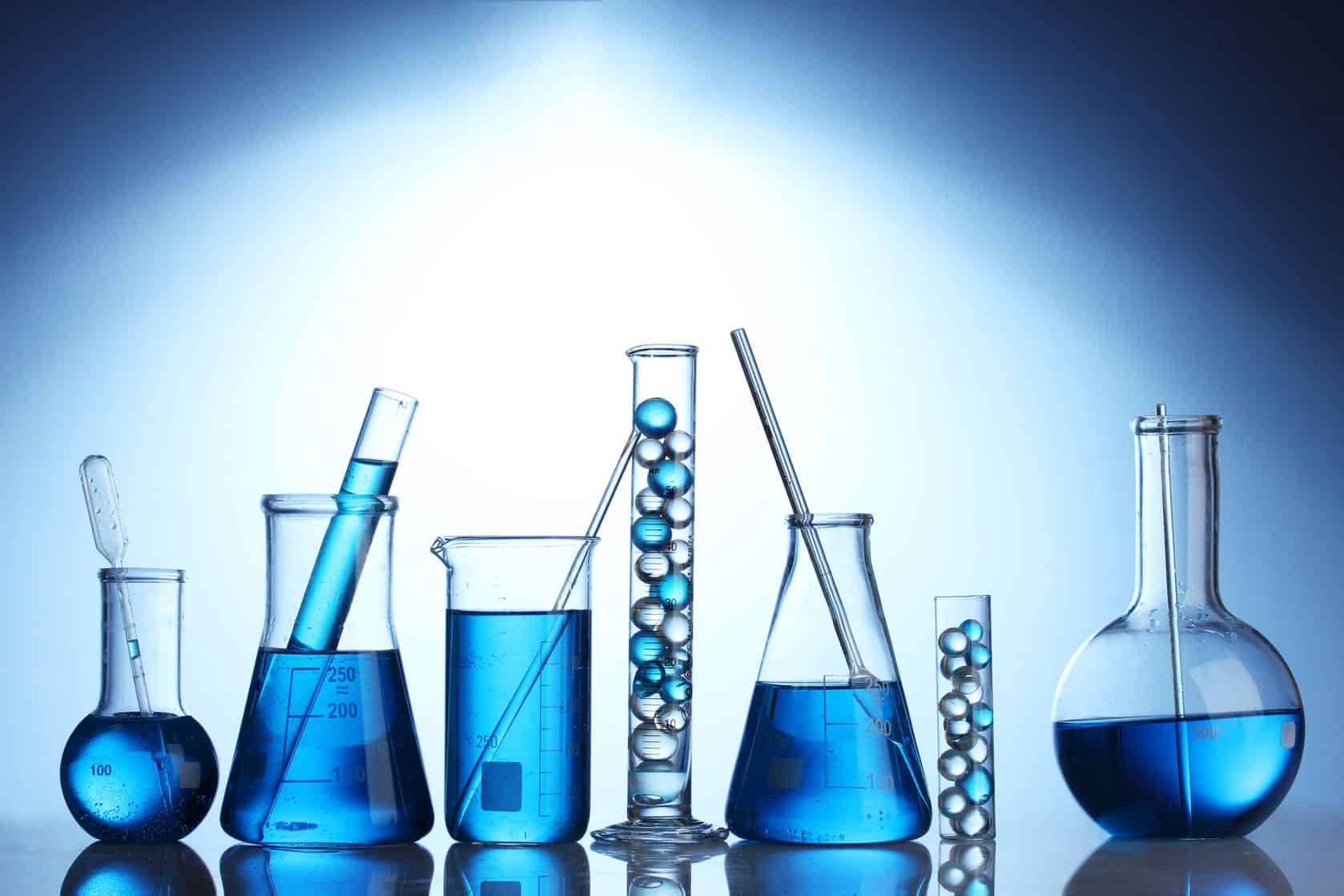 pharmaceutical beakers and test tubes