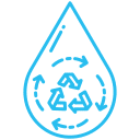 water drop recycling icon