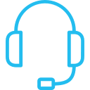 customer service headphones and microphone icon