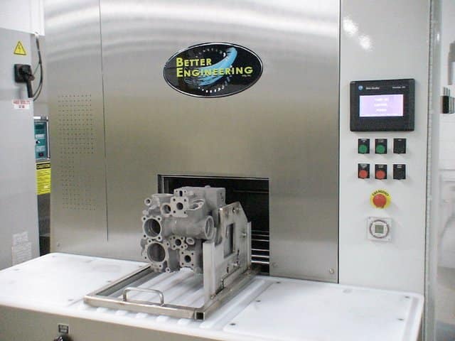 Tumbling washer custom fixture to clean jet engine fuel pumps
