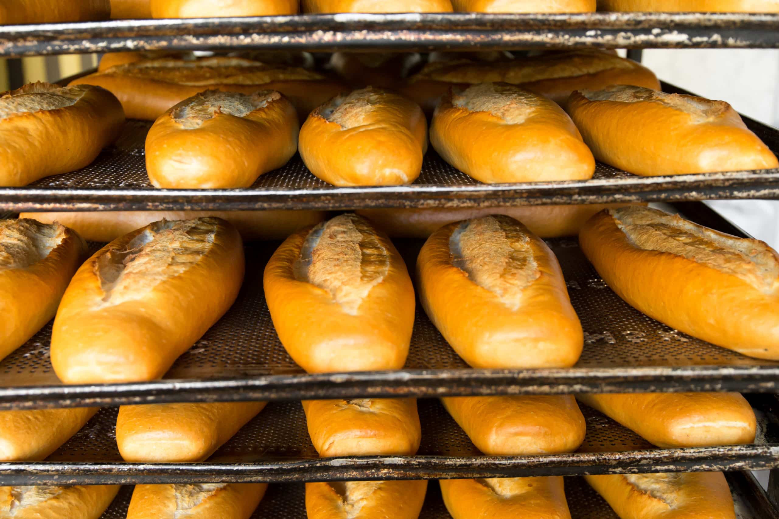 Bread at a wholesale baking facility