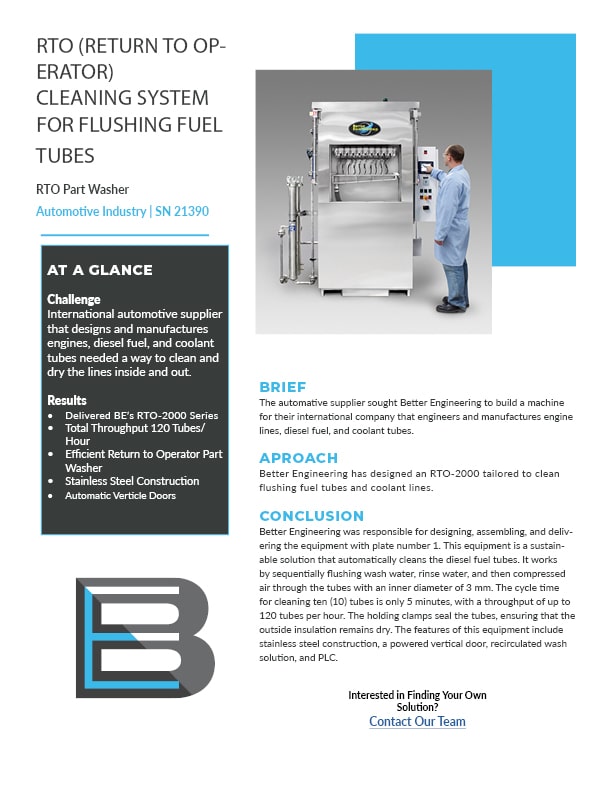 BE Case Study Cleaning Diesel Fuel Tubes