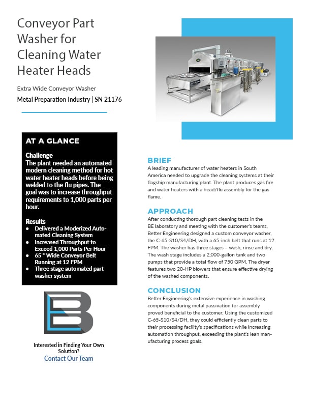 BE Case Study 21176 Cleaning Water Heater Heads MFG