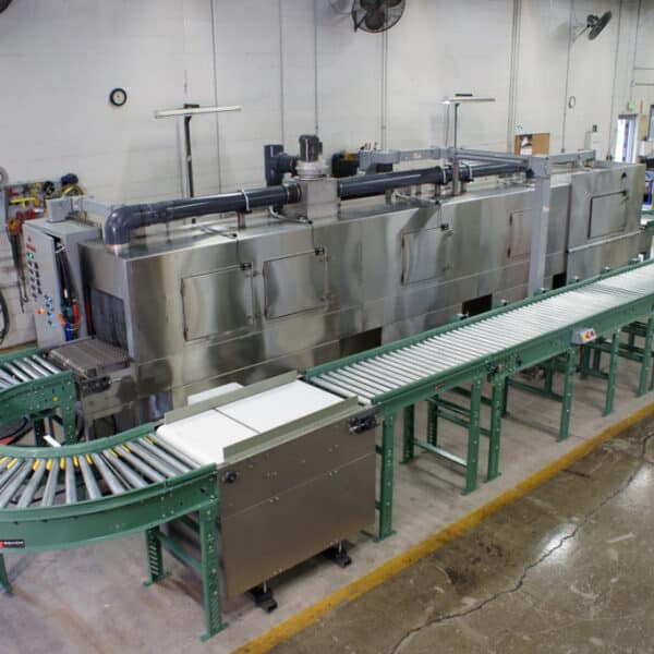 Conveyor Part Washer, stainless steel construction.
